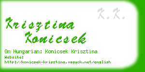 krisztina konicsek business card